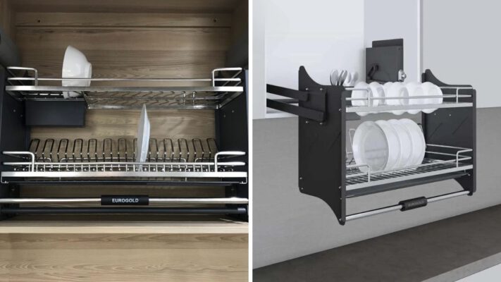 Giá Bát Đĩa Nâng Hạ Inox EuroGold Dòng EPV Pro