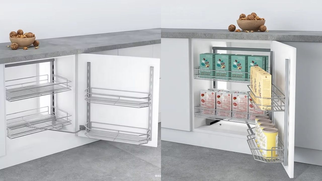 Hệ giá kho 2 tầng inox cánh mở
