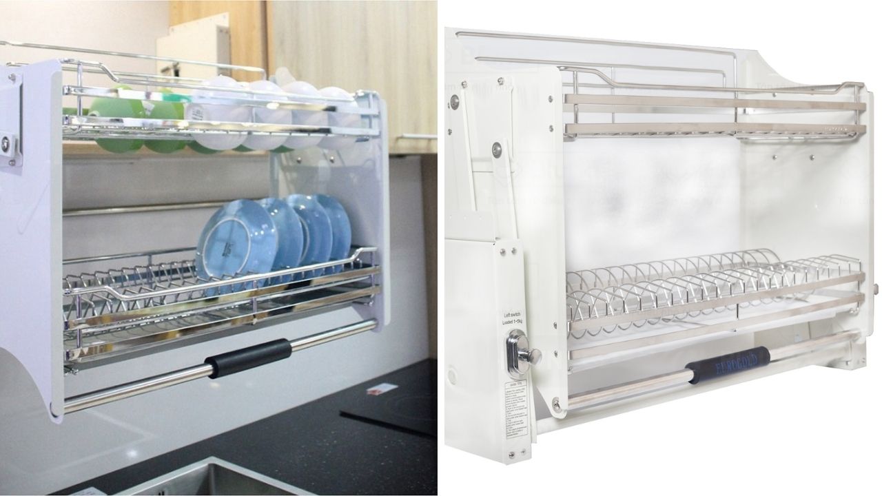 Kệ Bát Đĩa Nâng Hạ Inox EuroGold