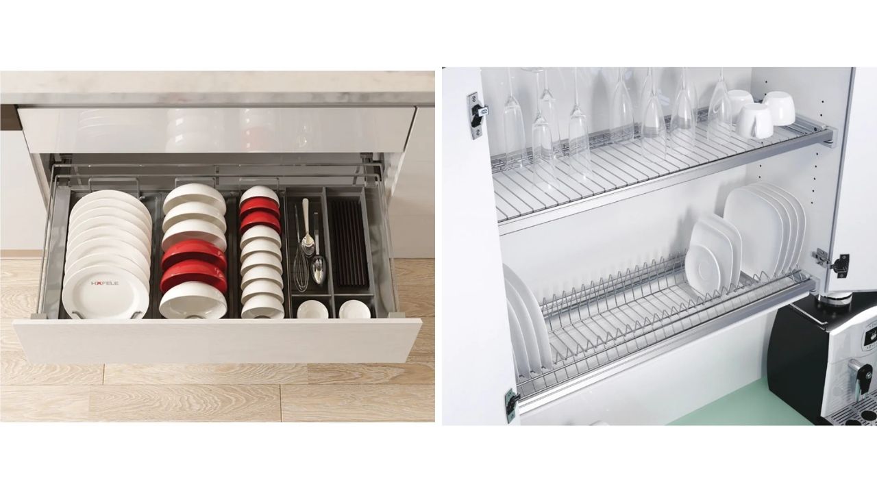 Kệ chén đĩa inox Hafele cố định