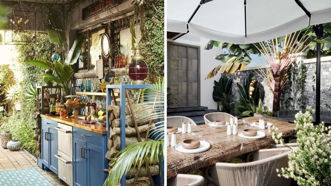 Bếp Sân Vườn Phong Cách Rustic Mộc Mạc