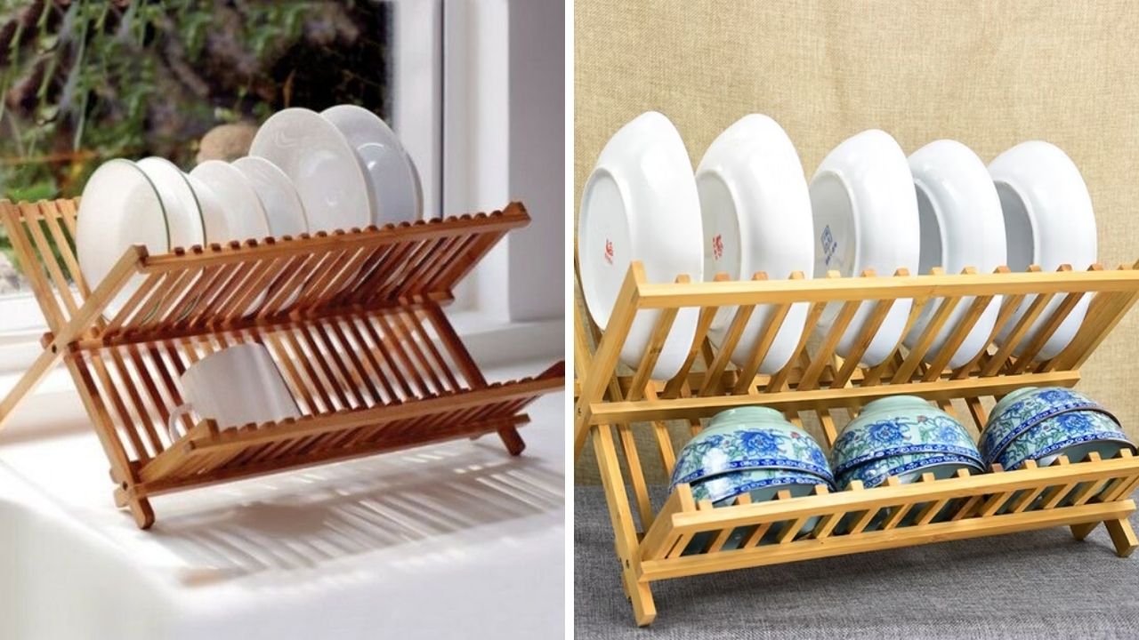 Giá Để Bát Đĩa Bằng Gỗ