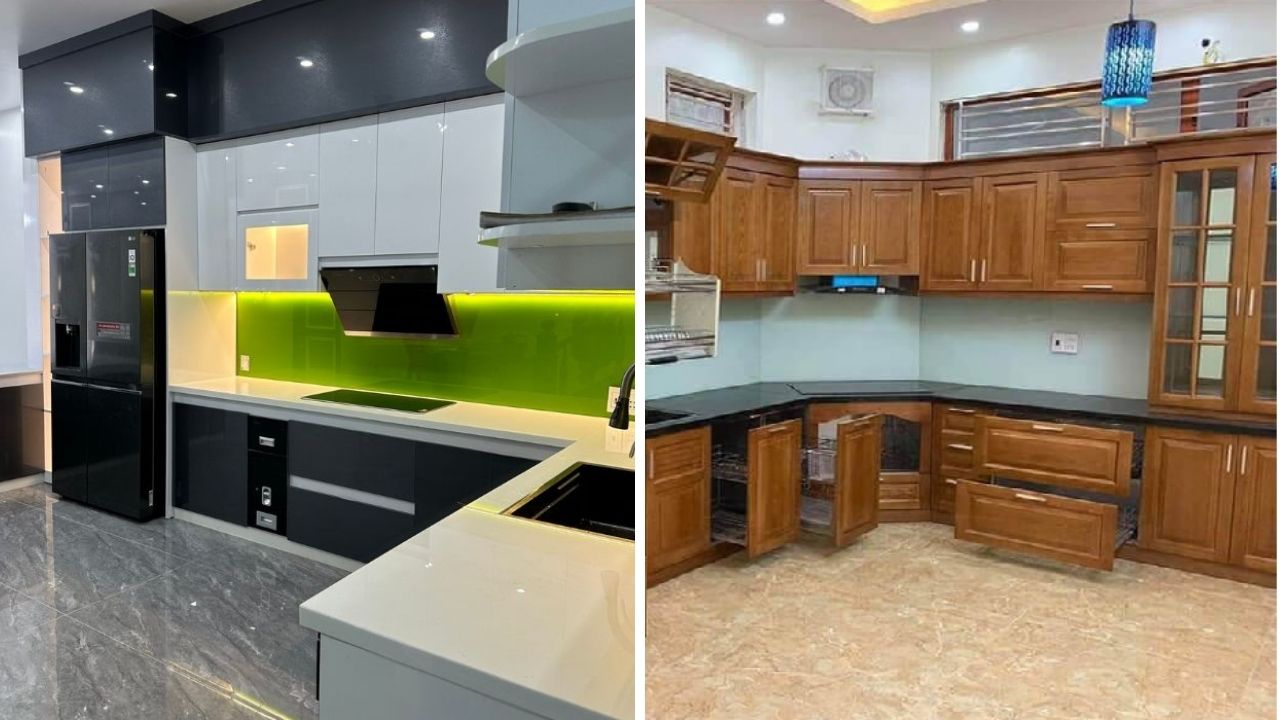 So Sánh Giữa Tủ Bếp Nhôm Tấm Và Tủ Bếp Gỗ