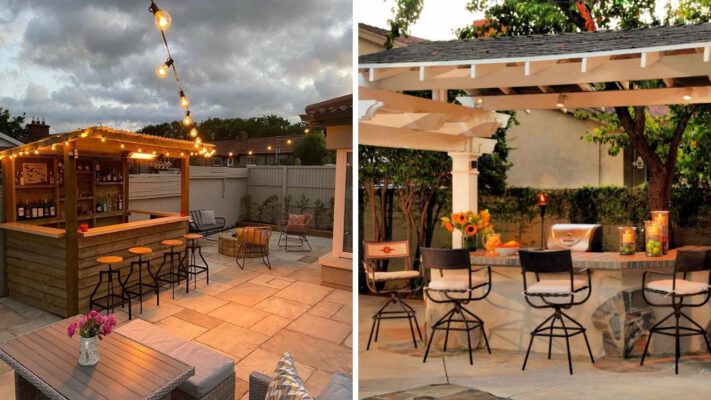 Thiết Kế Bếp Sân Vườn Kết Hợp Quầy Bar Ngoài Trời