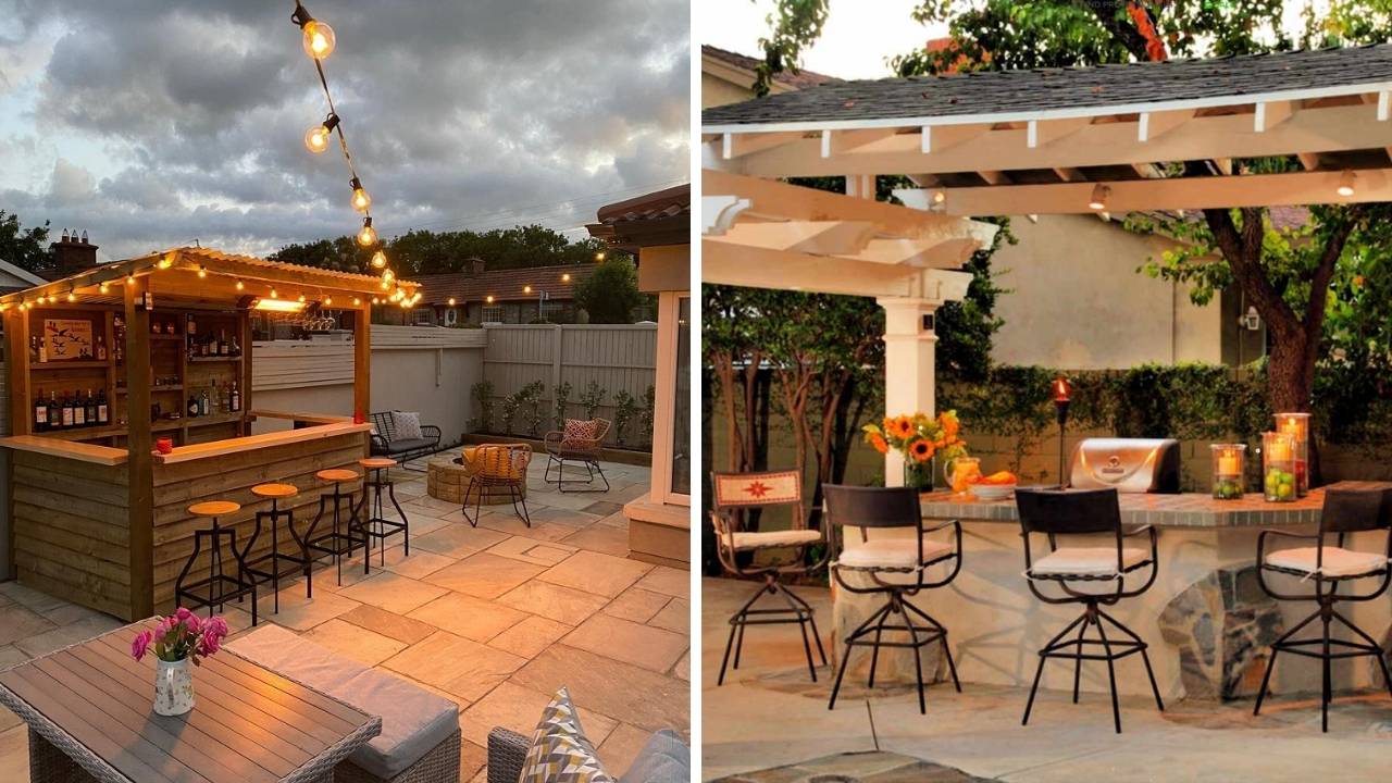 Thiết Kế Bếp Sân Vườn Kết Hợp Quầy Bar Ngoài Trời