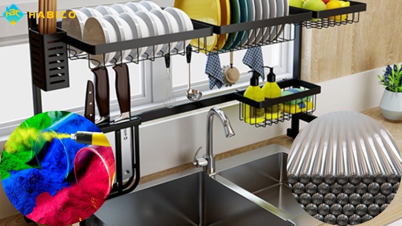 So Sánh Nhanh Kệ Bát Nhôm Sơn Tĩnh Điện Và Kệ Inox 304