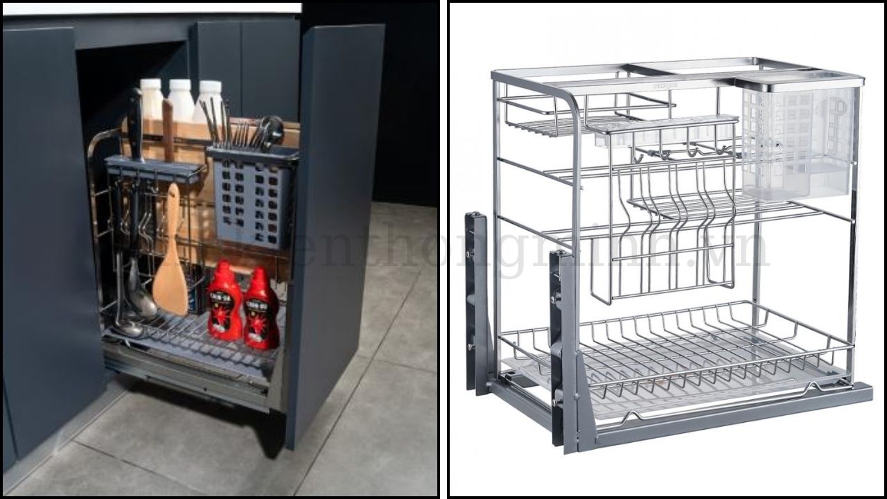 Giá kệ dao thớt chai lọ Vickini