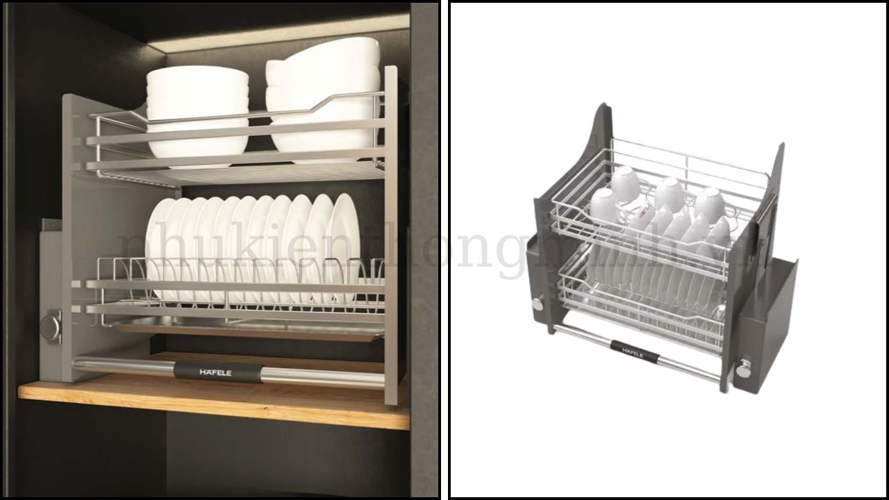 Kệ chén đĩa nâng hạ Lento Hafele