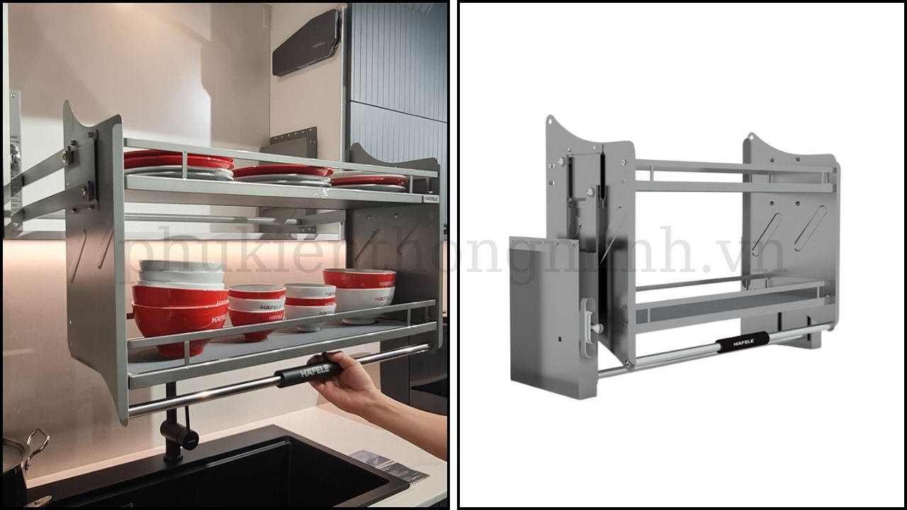 Kệ chén đĩa nâng hạ Oria Kosmo Hafele