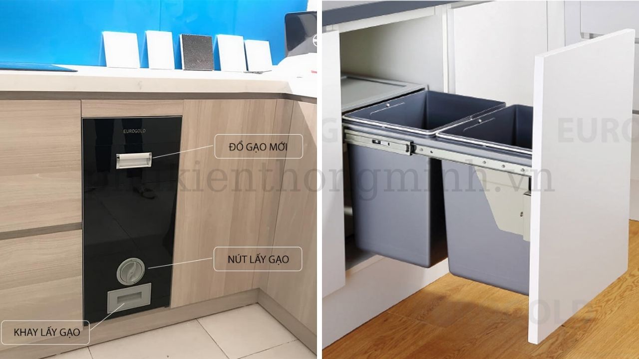 Thùng gạo và thùng rác Eurogold