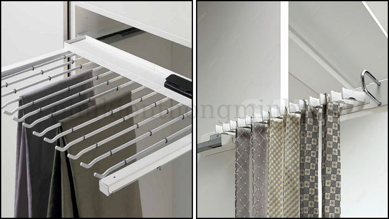 Giá treo quần và ray treo cà vạt – thắt lưng