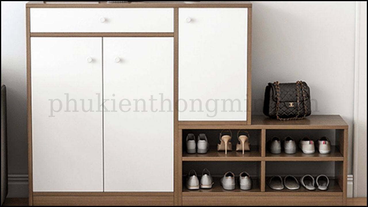 Kệ giày dép thông minh kết hợp ghế ngồi