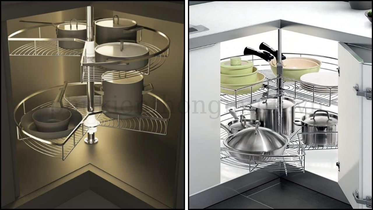 Mâm xoay góc tủ bếp