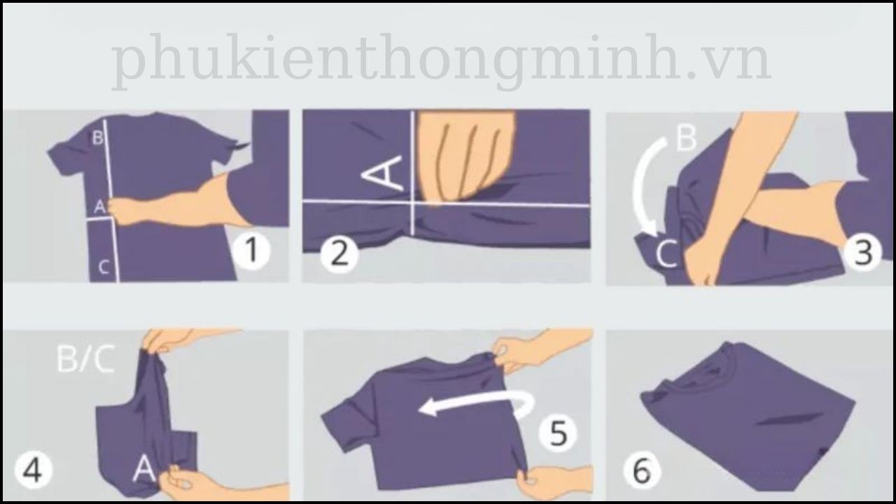 Mẹo gấp quần áo gọn cho áo thun – áo phông