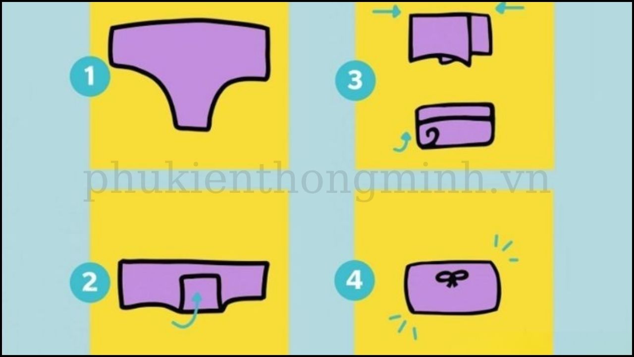 Mẹo gấp quần áo gọn cho đồ lót và tất