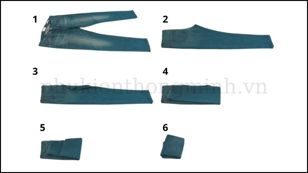 Mẹo gấp quần áo gọn cho quần jean – quần kaki