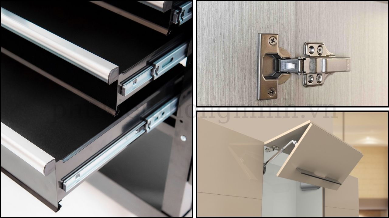 Phụ kiện chuyển động cho tủ bếp hiện đại