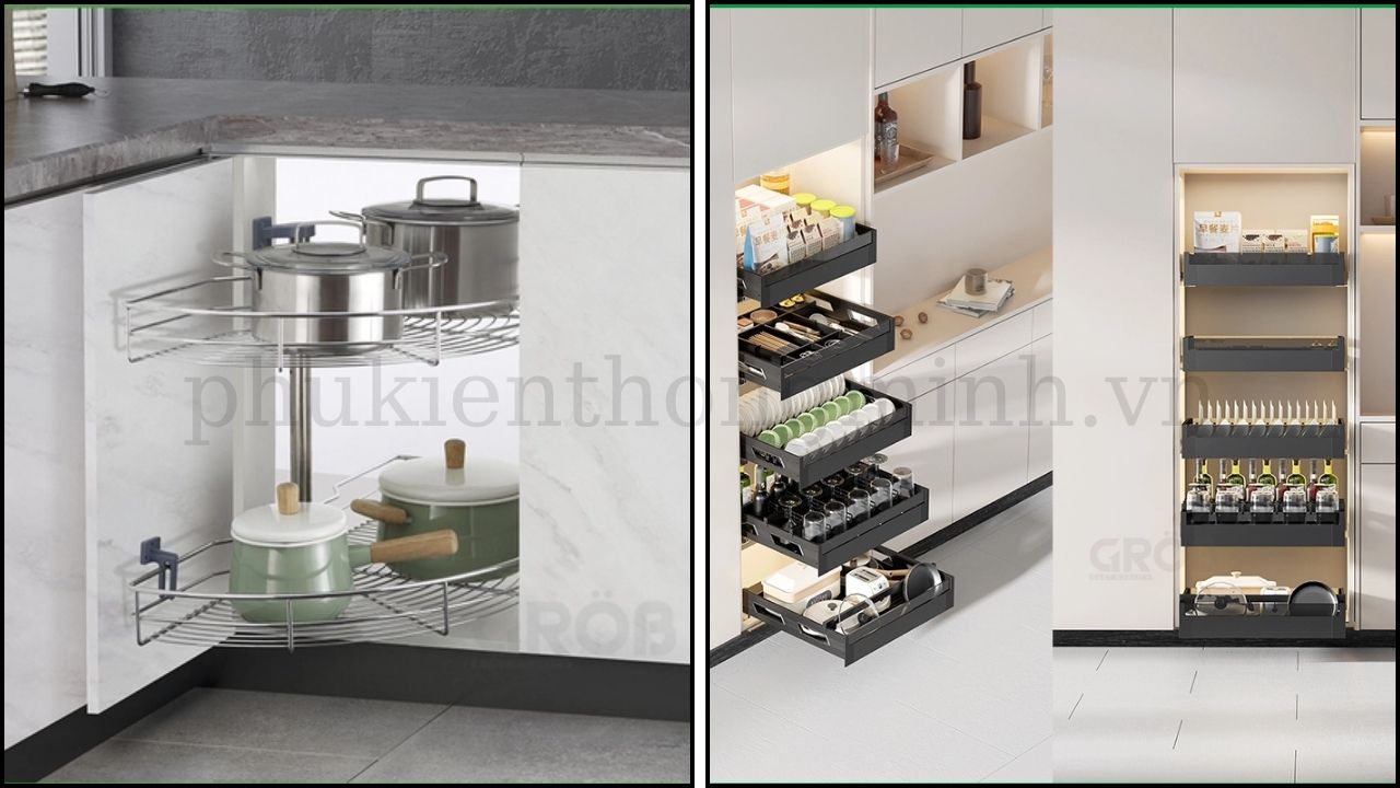 Phụ kiện tủ bếp dành cho góc tủ