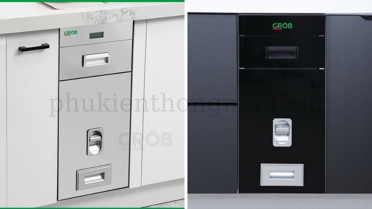 Thùng Gạo Nhựa Âm Tủ Mặt Gương Grob