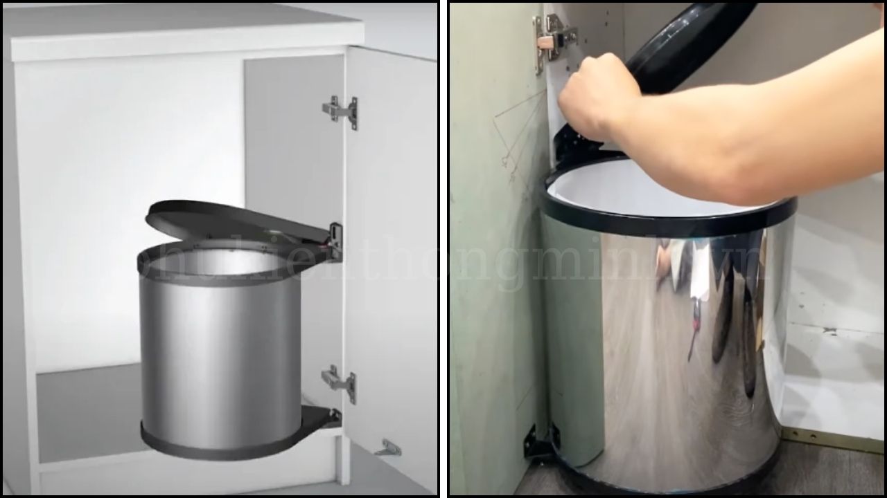 Các Bước Gắn Thùng Rác Treo Cánh Tủ Bếp Đúng Kỹ Thuật