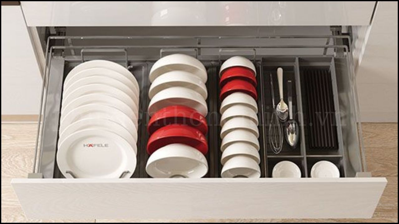 Kệ Chén Dĩa Kéo Ra