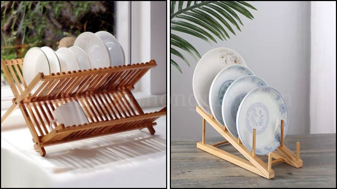 Kệ Đựng Chén Đĩa Gỗ