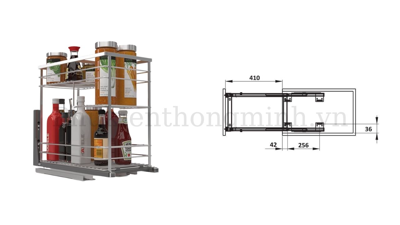 Bộ Rổ Đựng Gia Vị 200mm Hafele 549.20.032