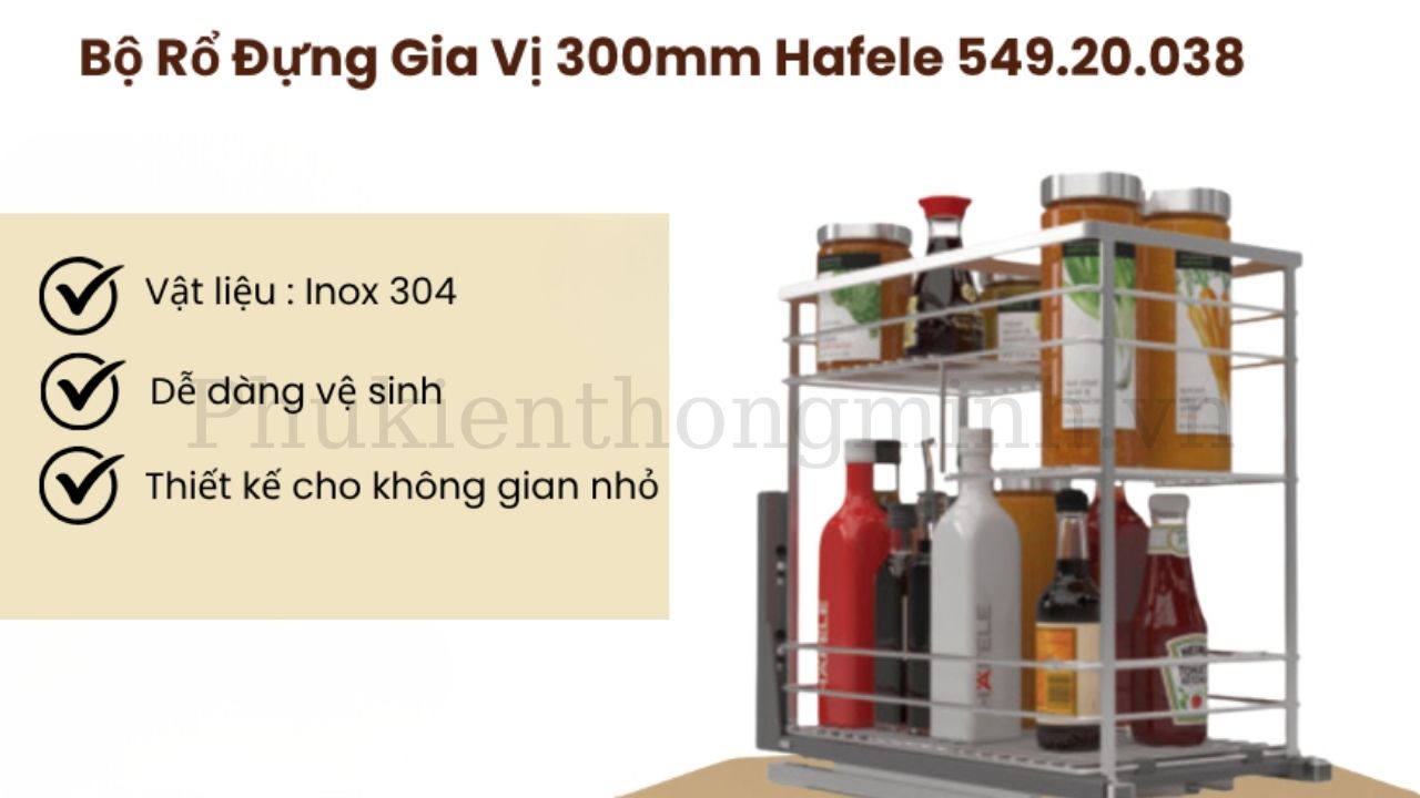 Bộ Rổ Đựng Gia Vị 300mm Hafele 549.20.038