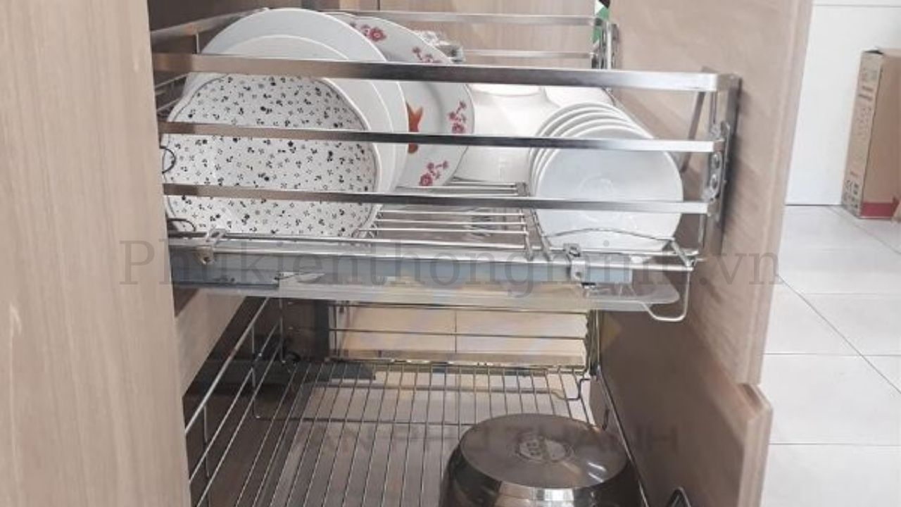 Giá Bát Đĩa Inox Nan Eurogold Giúp Tiết Kiệm Không Gian Tủ Bếp