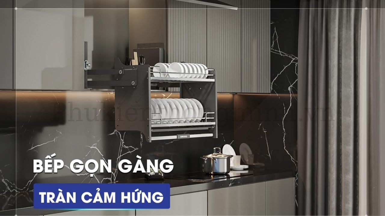 Giá Bát Đĩa Nâng Hạ Inox 304 EPV9060Pro – Eurogold