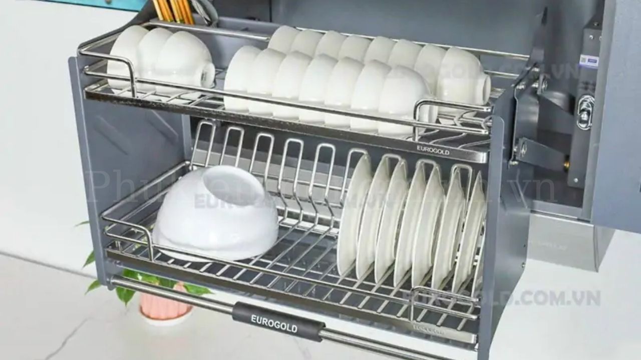 Giá Bát Đĩa Nâng Hạ Inox 304 EPV9070 – Eurogold