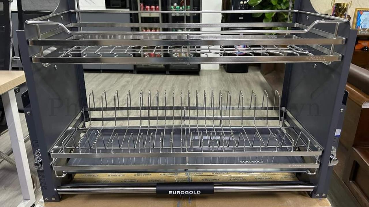 Giá Bát Đĩa Nâng Hạ Inox 304 EUI304160 – Eurogold