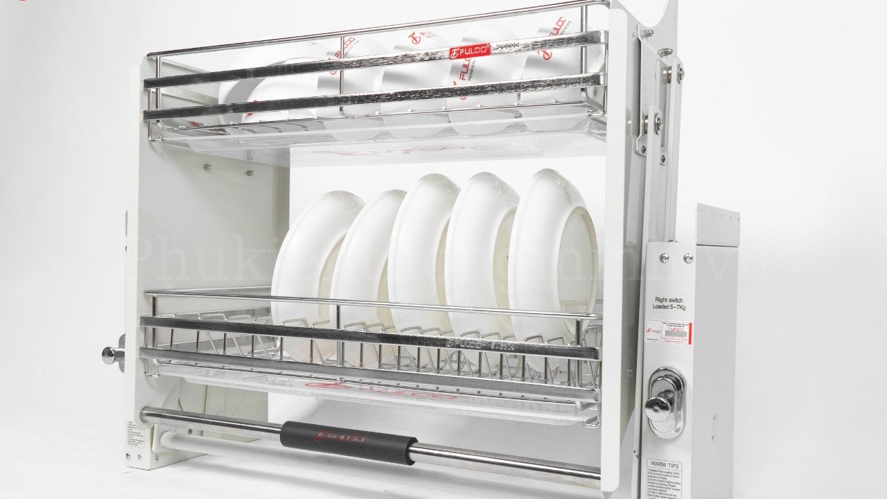 Giá Bát Đĩa Tay Nâng Hạ Inox 304 Fulco FC08-05A