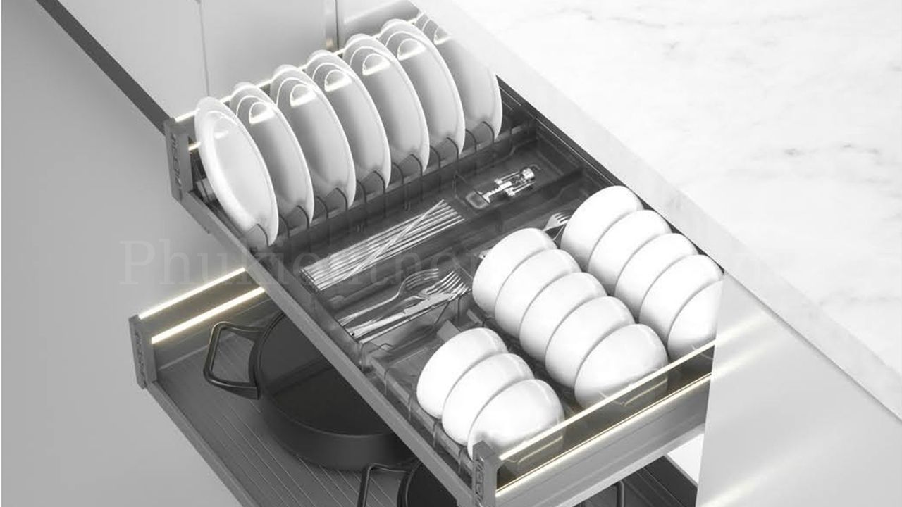 Giá Bát Đĩa – Xoong Nồi Màu Ghi Phủ Nano Fulco FCA05