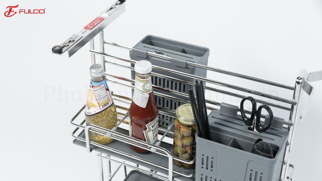 Giá Đựng Chai Lọ – Dao Thớt Nan Oval Inox 304 Fulco FC90