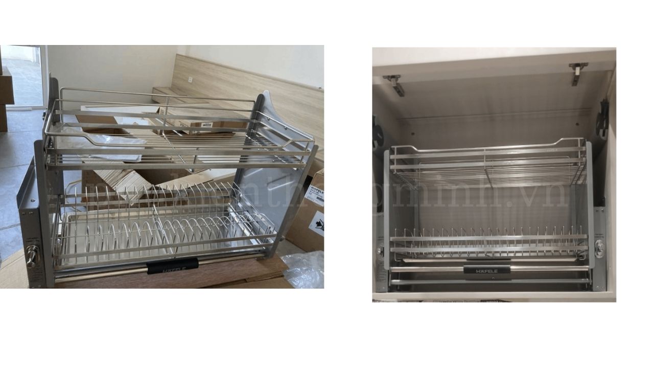 Giá bát nâng hạ Hafele 800 Lento 504.76.022 (Thiết Kế Lưới Dẹt)