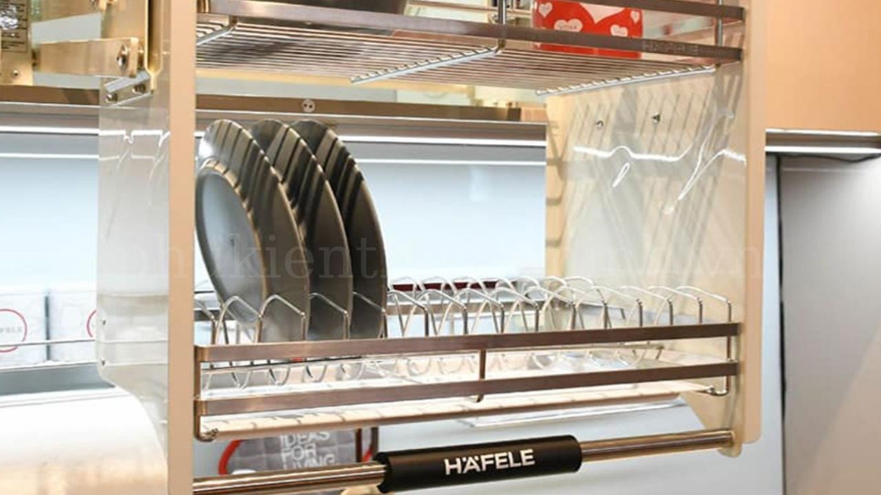 Giá bát nâng hạ Hafele 900 Lento 504.76.023 (Thiết Kế Lưới Dẹt)