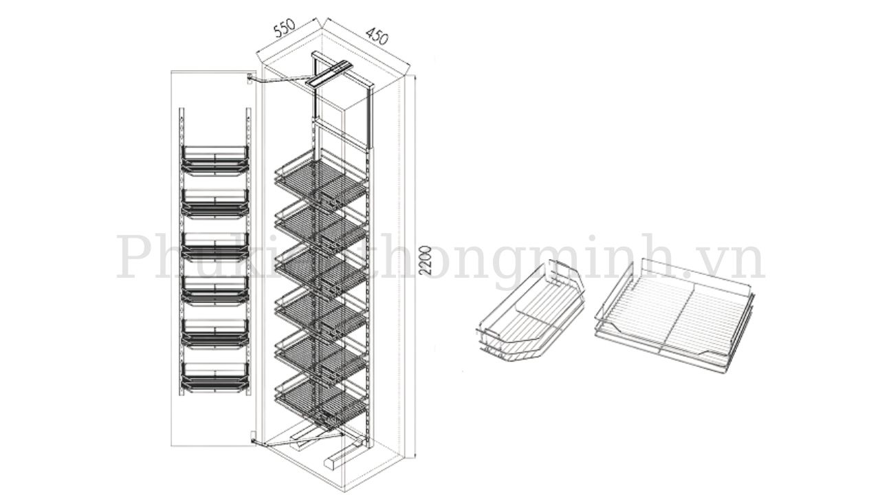 Hệ Thống Tủ Kho 6 Tầng Inox 304 Fulco Nan Vuông FC0502C