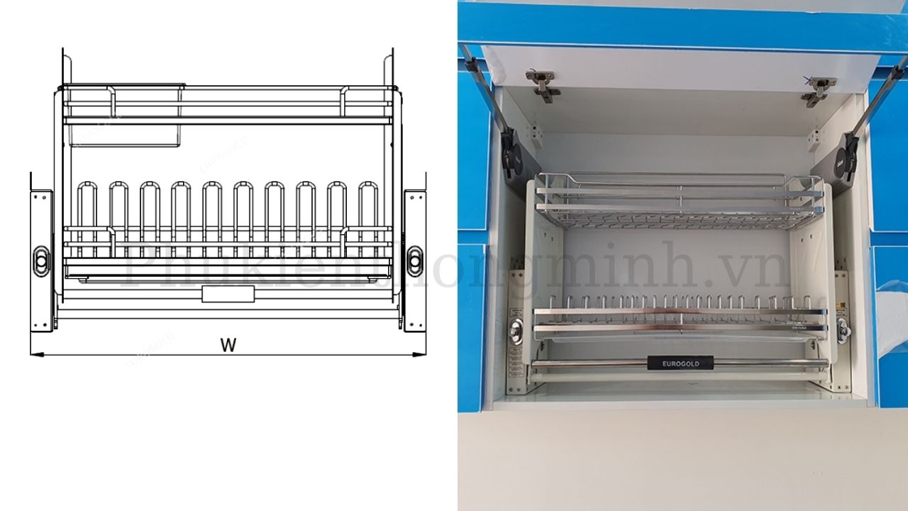 Kích Thước Giá Bát Nâng Hạ Eurogold
