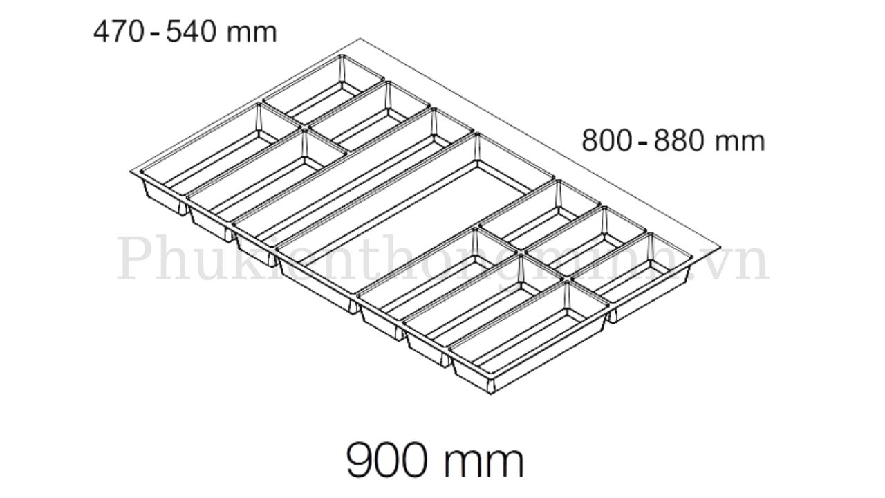 Kích Thước Khay Chia Thìa Dĩa Hafele 900