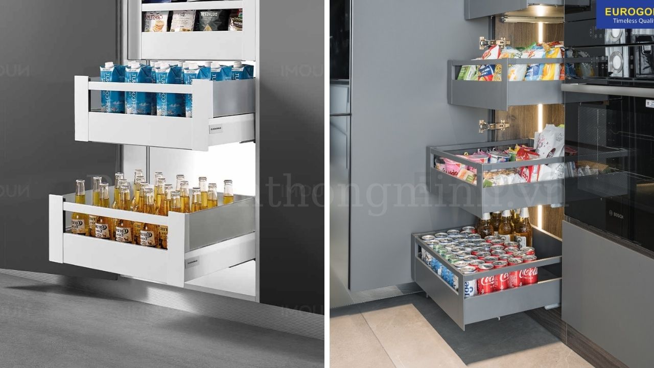 Mẹo sắp xếp thực phẩm trong tủ đồ khô 4 tầng