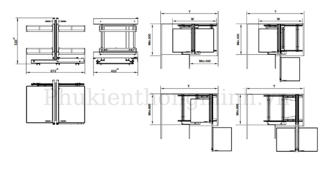 Thông Số Kỹ Thuật Giá Góc Liên Hoàn Hafele Olla 900mm