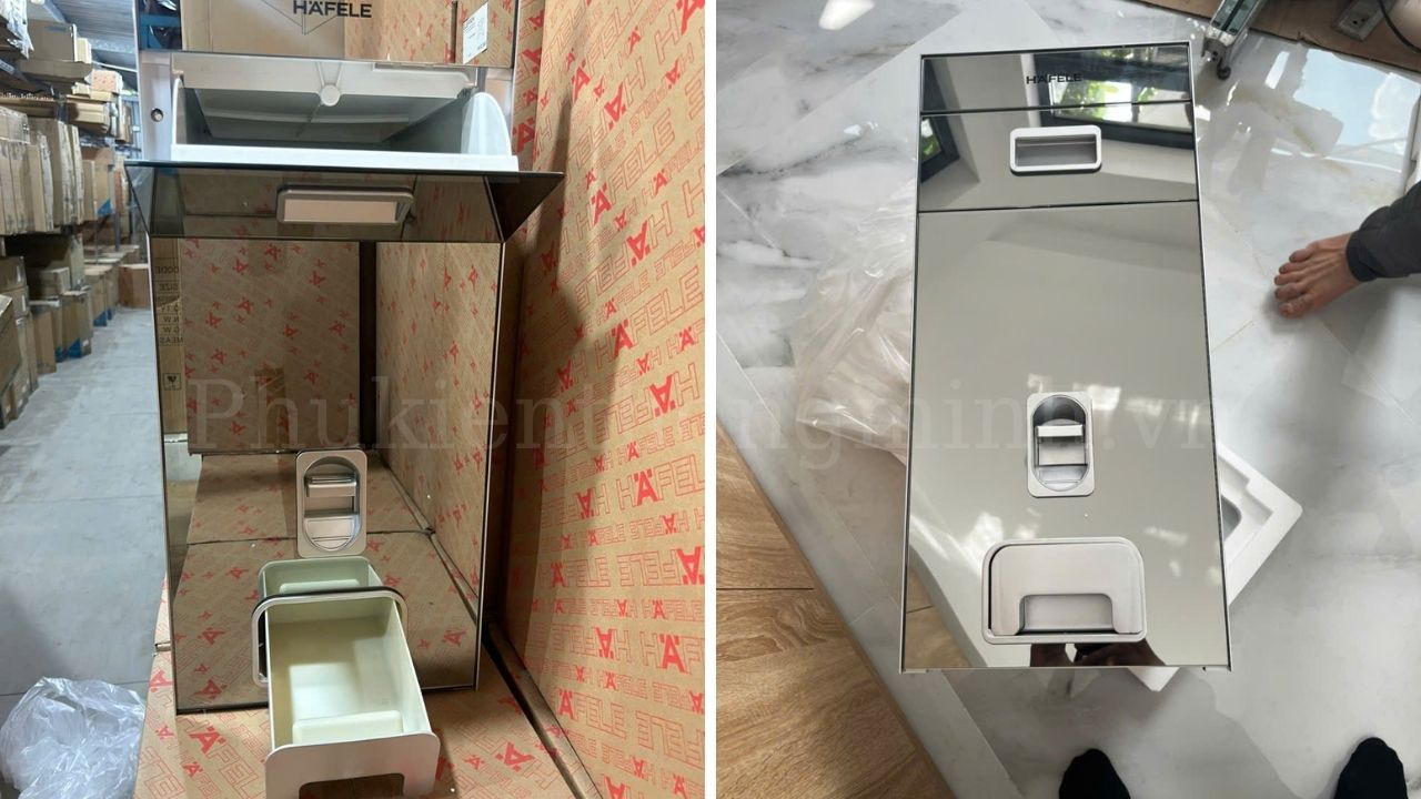 Thùng Gạo Mặt Gương 300mm Hafele 549.32.990 – Mặt Gương Sang Trọng