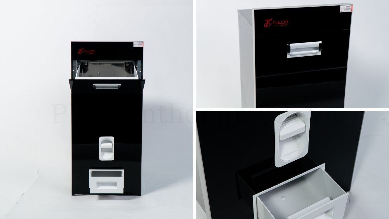 Thùng Gạo Mặt Gương Màu Đen Fulco FC33