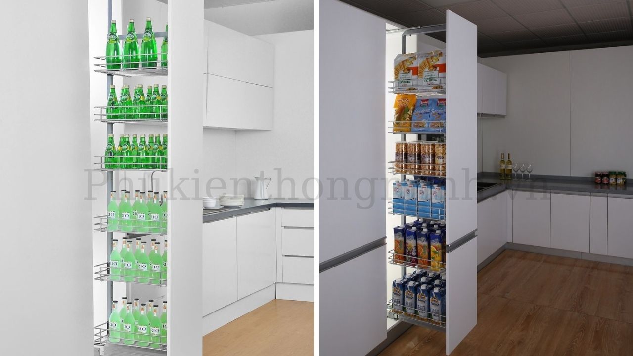 Tủ Đồ Khô 6 Tầng Cánh Rút Eurogold Inox 304