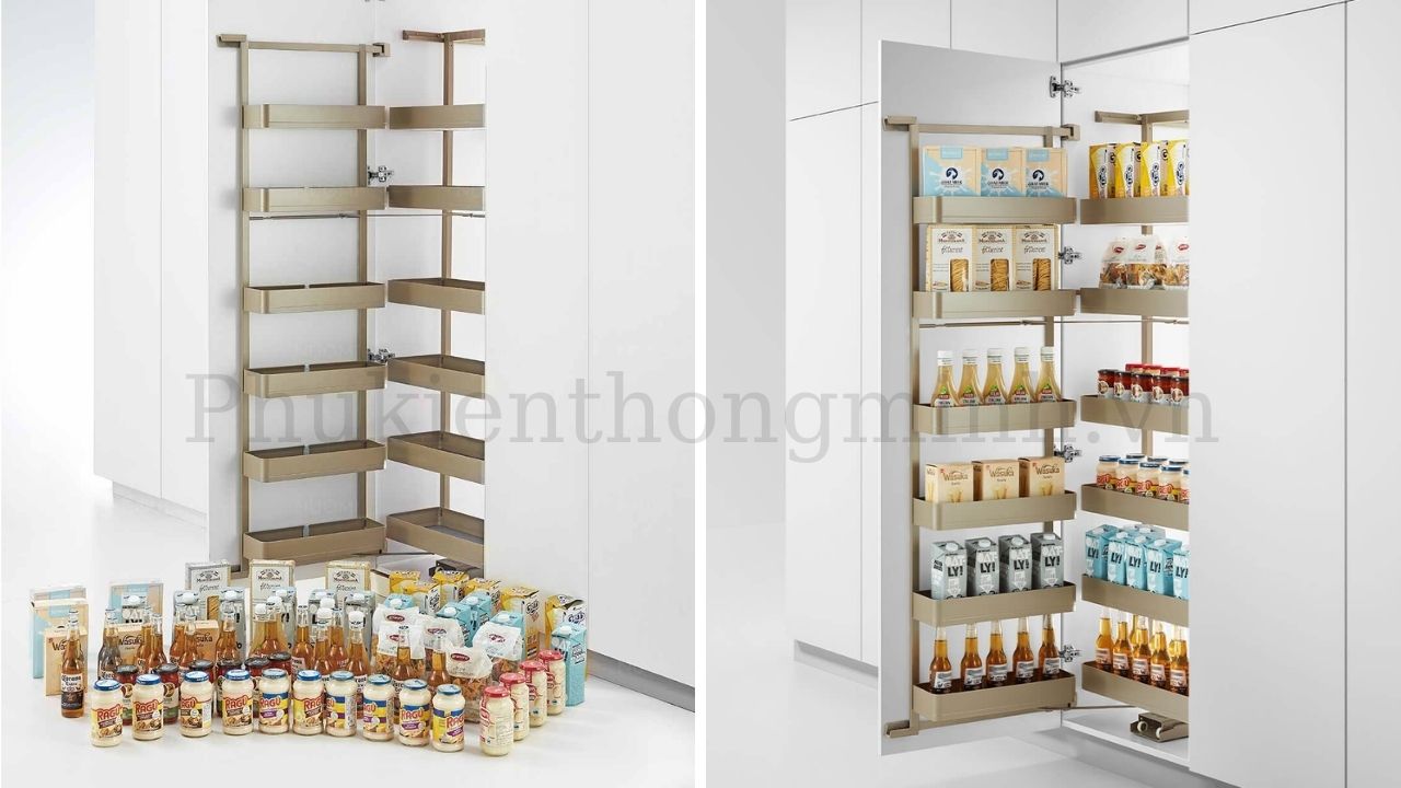 Tủ đồ khô 6 tầng cánh mở EUM Eurogold – Màu Champagne