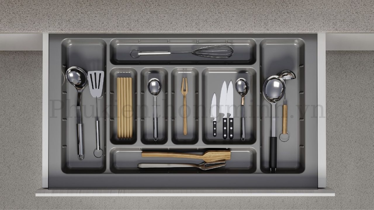 Bí quyết lắp đặt và bố trí khay nhựa trong ngăn kéo đẹp chuẩn kiến trúc sư