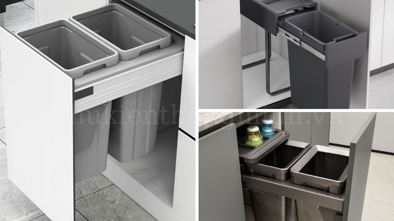 Các mẫu thùng rác âm tủ Eurogold nổi bật