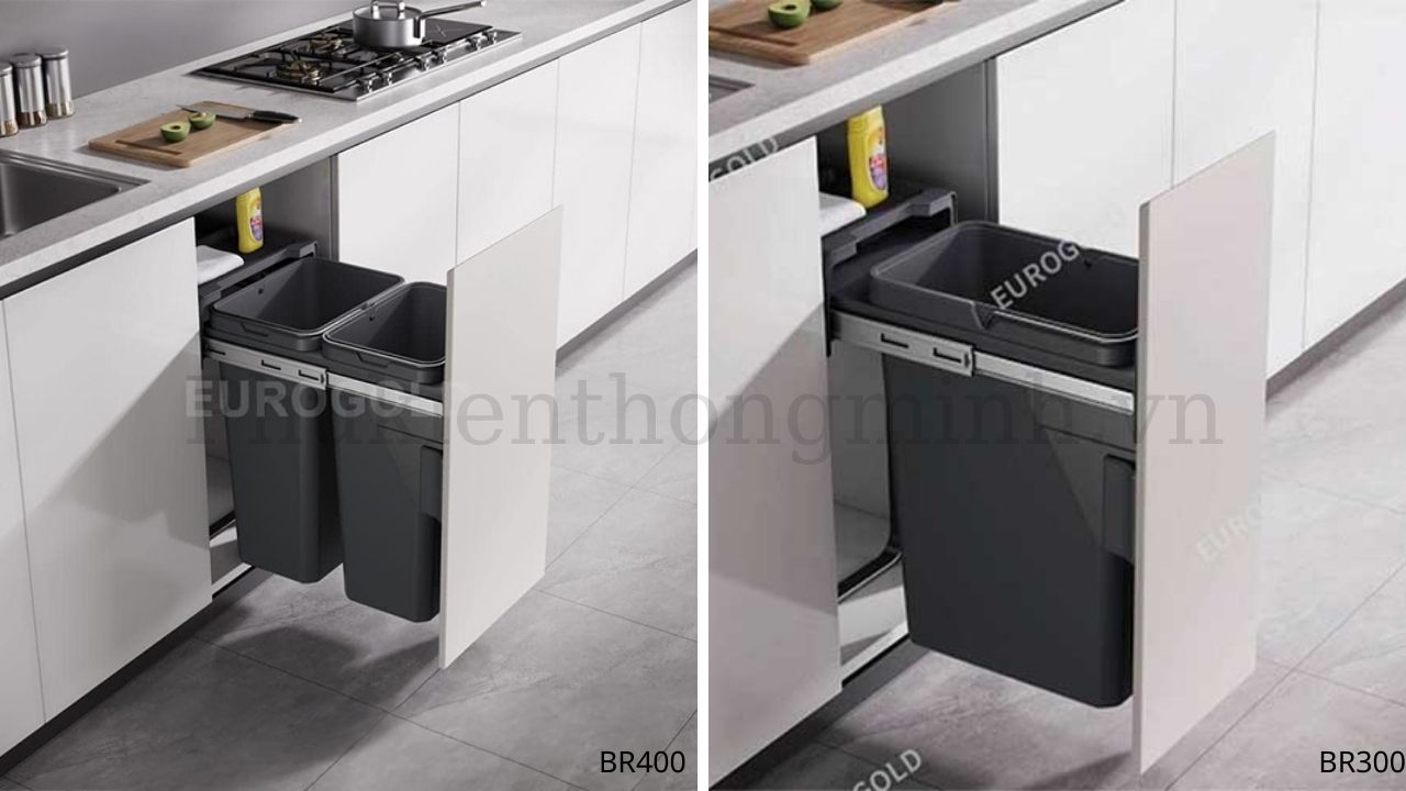 Các mẫu thùng rác gắn cánh giảm chấn Eurogold nổi bật