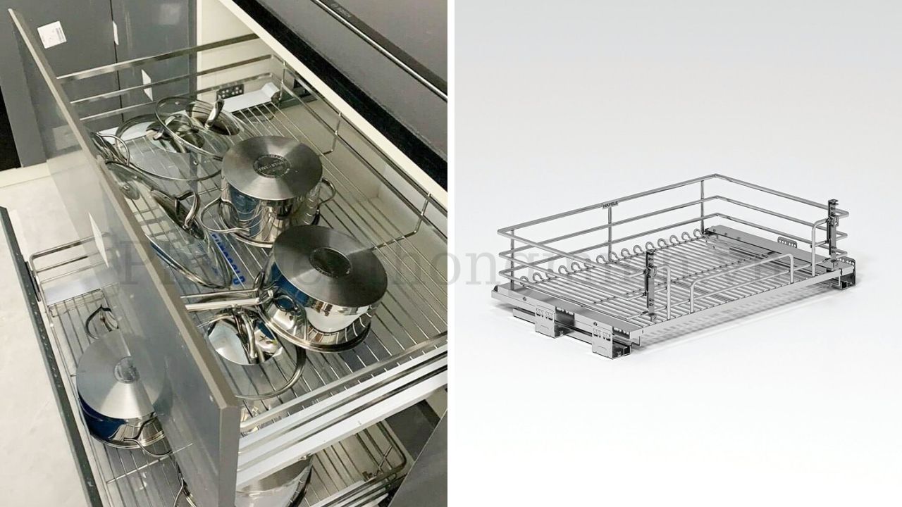 Cấu tạo của kệ xoong nồi Eurogold giúp tối ưu hóa diện tích
